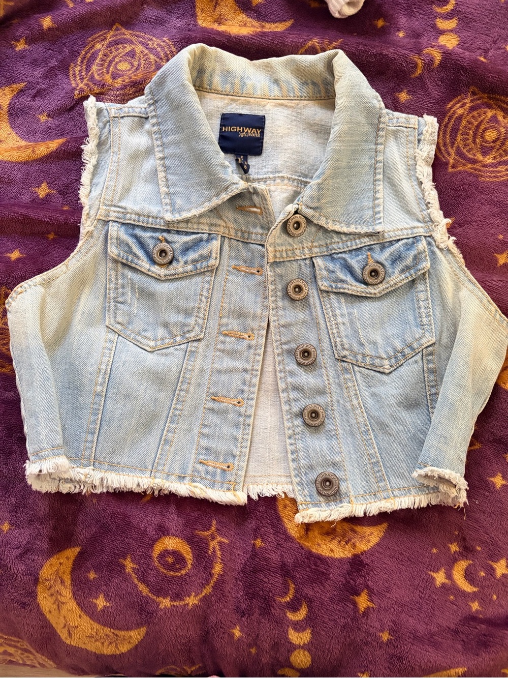 Highway Jeans Light Blue Denim Sleeveless Vest